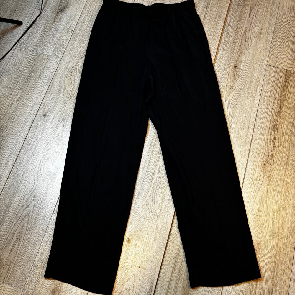 Vintage Donn Kenny Black Pull On Pants Trousers Cozy Core Elastic Waist Size 14